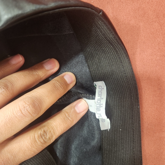 Charlotte Russe Black Faux Leather Trousers - Picture 5 of 7